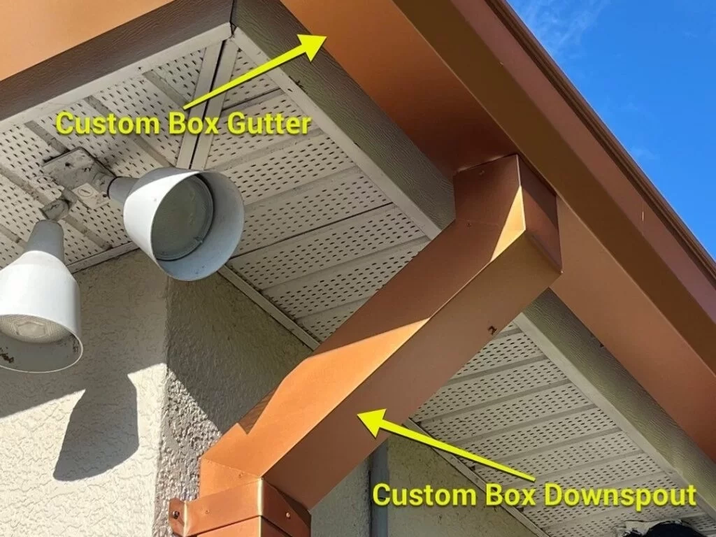 Custom Copper Box Gutter