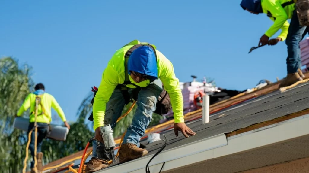 Westfall Roofing roofing contractors working on a Roof Replacement in Sarasota 